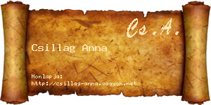 Csillag Anna névjegykártya